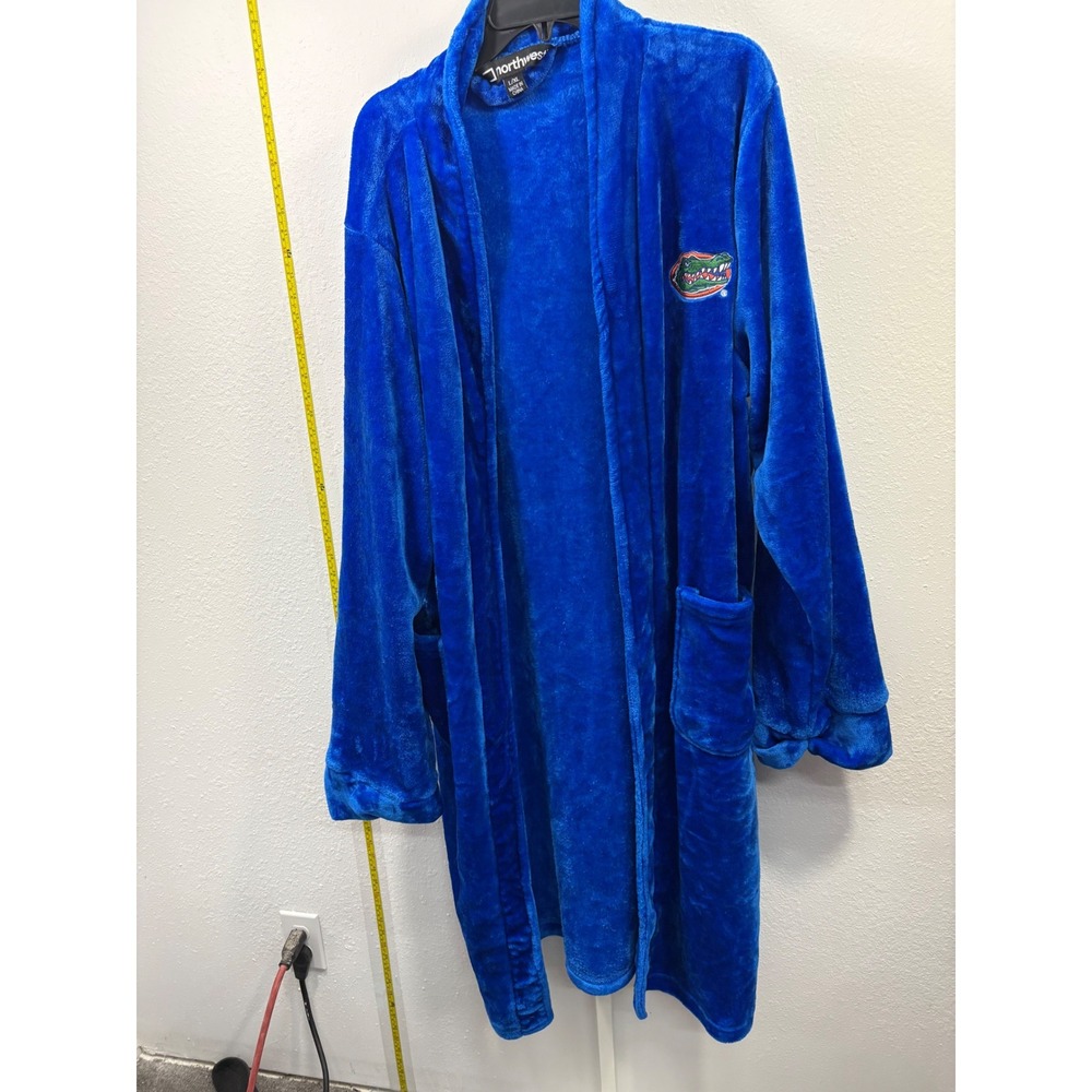 Northwest Florida Gators Blue Plush Fleece Robe Mens L/XL NCAA Loungewear